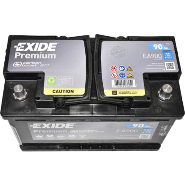 Аккумулятор автомобильный EXIDE PREMIUM 90Ah Ев (-/+) 720EN (EA900 ...