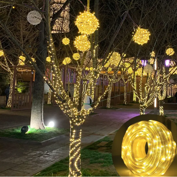 Уличная светодиодная гирлянда Большие Капли Росы CC18200-T300, 300 LED, 30 м, 8 режимов свечения, теплый - Фото 3 Уличная светодиодная гирлянда Большие Капли Росы CC18200-T300, 300 LED, 30 м, 8 режимов свечения, теплый - изображение 3
