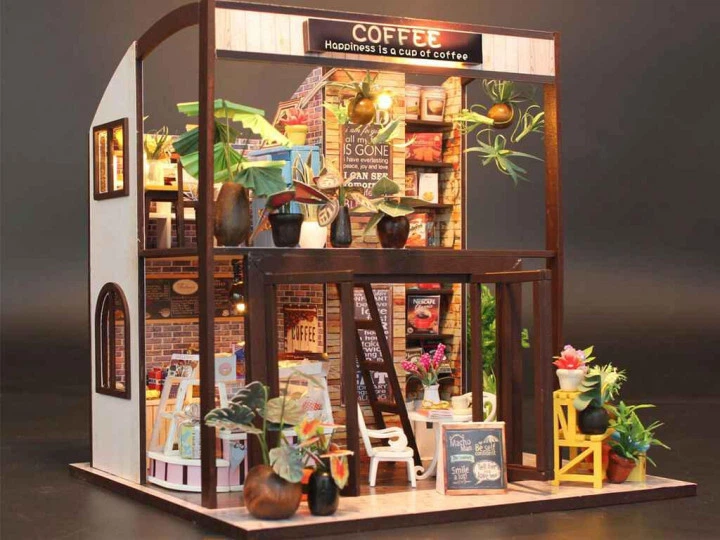 3D Румбокс Кафе "Coffee House" M027 DIY DollHouse із захисним куполом