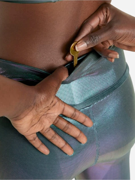 Legginsy damskie błyszczące Puma Stardust Crystalline 7/8 52137542 S Szare (4064535539196) - obraz 4