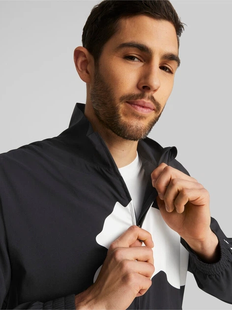 Спортивна вітровка чоловіча Puma Train Big Cat Lined Woven Fz Jacket 52242401 M Чорна (4064537641590) - зображення 4