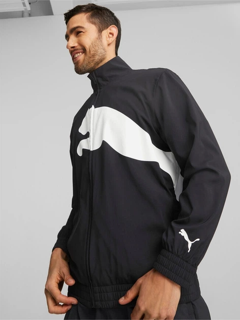 Kurtka wiatrówka męska sportowa Puma Train Big Cat Lined Woven Fz Jacket 52242401 L Czarna (4064537641606) - obraz 3