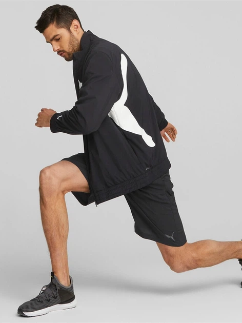 Kurtka wiatrówka męska sportowa Puma Train Big Cat Lined Woven Fz Jacket 52242401 L Czarna (4064537641606) - obraz 5