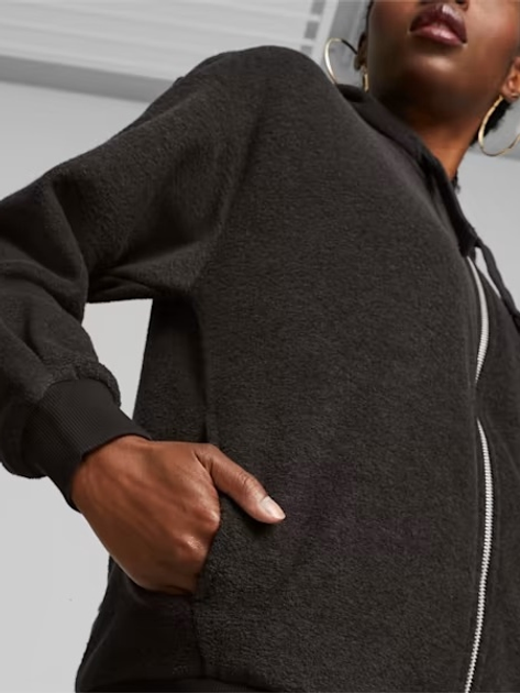 Bluza damska rozpinana streetwear z kapturem Puma Her Winterized Full-Zip Hoodie 67600801 L Czarna (4099683574614) - obraz 4