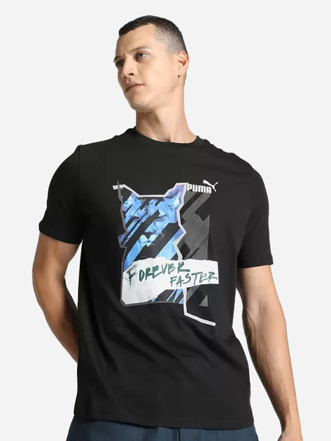 Футболка чоловіча Puma Graphics Photoprint Tee 67719201 M Чорна (4099683937488) - зображення 1