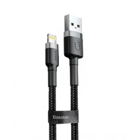 Кабель Baseus USB to Lightning Cable 2.4A (0,5m) Gray-Black (CALKLF-AG1) - изображение 4