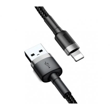 Кабель Baseus USB to Lightning Cable 2.4A (0,5m) Gray-Black (CALKLF-AG1) - изображение 5