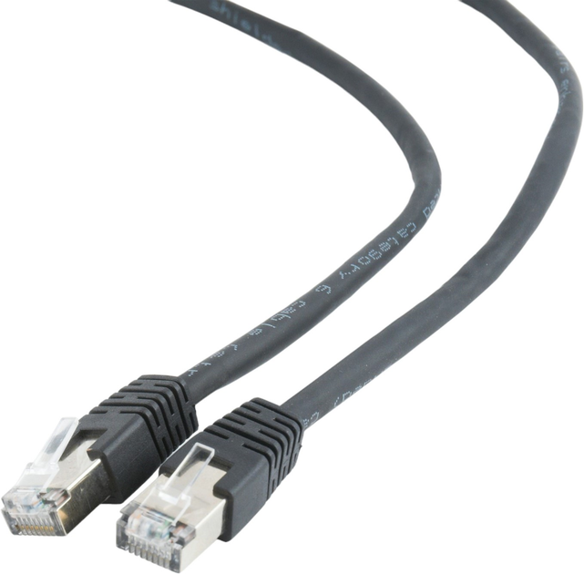 Patchcord Gembird FTP PP6 Cat 6 RJ-45 3 m Black (8716309074131) - obraz 1