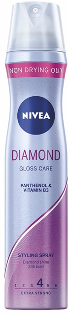 Lakier do włosów Nivea Diamond Gloss Care 250 ml (4005808292752) - obraz 1