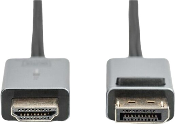 Kabel Digitus DisplayPort – HDMI 4K 30Hz 1 m Black (4016032481034) - obraz 2