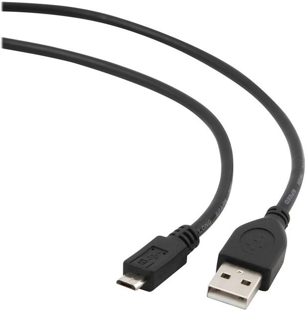 Кабель Delock micro-USB – USB-A 1 м Black (4043619833665) - зображення 1