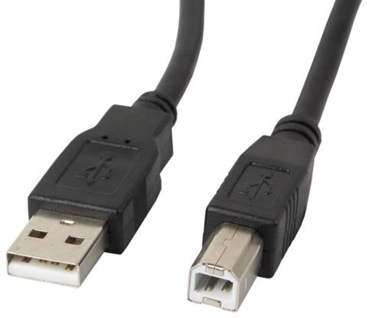 Kabel Lanberg USB Type-A – USB Type-B 2.0 1.8 m Ferryt Black (5901969413496) - obraz 1