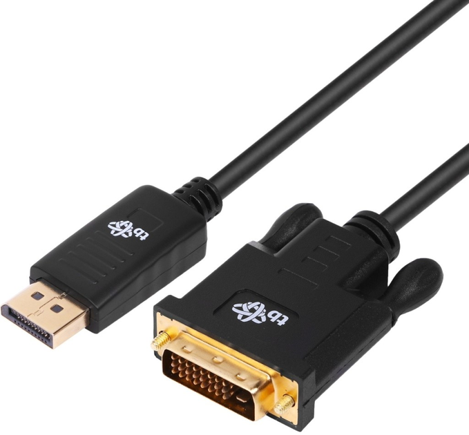 Kabel TB Displayport – DVI 24+1 1.8 m Black (5902002045247) - obraz 1