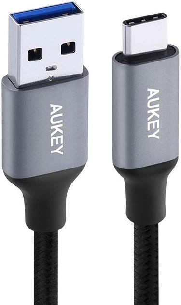 Kabel Aukey Quick Charge USB Type-A – USB Type-C 3.0 3A 2 m Black (5902666661234) - obraz 2