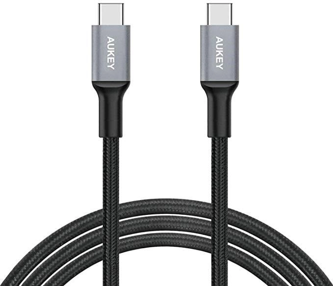 Кабель Aukey Quick Charge USB Type-C – USB Type-C 3A 2 м Black (5902666661609) - зображення 1