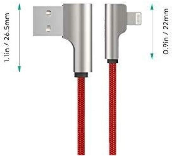 Kabel Aukey USB – Lightning 2 m Red (5902666661913) - obraz 2