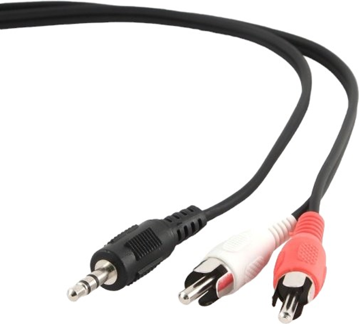Kabel Cablexpert mini-jack 3.5 mm – 2 x RCA 5 m Black (8716309025928) - obraz 1