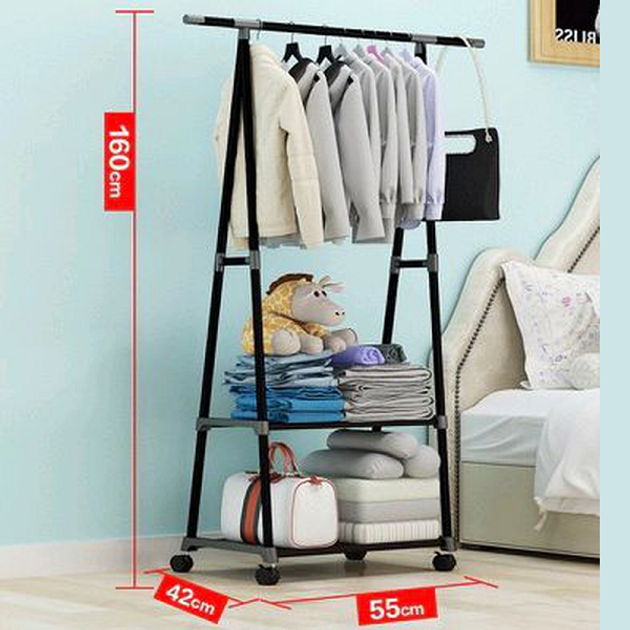 Coat rack shop on wheels