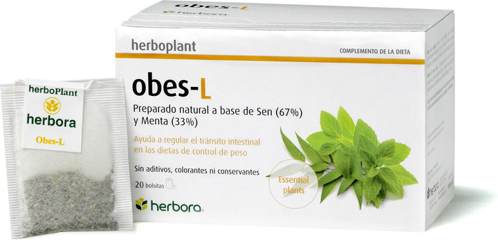 Herbata w torebkach Herbora Obes-L Herboplant 20 stz 40 g (8426494021079) - obraz 1