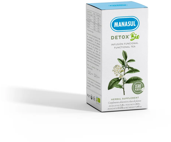 Чай у пакетиках Manasul Detox Bio 25 шт 25 г (8470001954091) - зображення 1