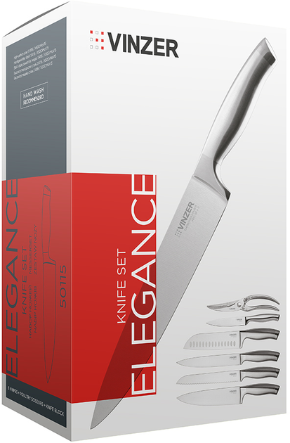 Набор ножей Vinzer Elegance 8 предметов (50115) (5907706501150) - изображение 10