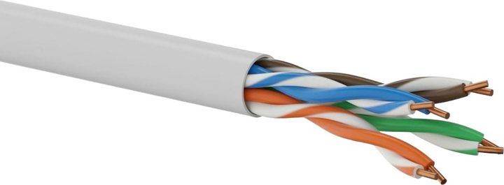 Kabel Alantec U/UTP Cat 5e Eca 24 AWG PVC 305 m Grey (5901738551336) - obraz 1