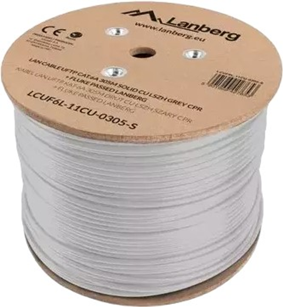 Kabel Lanberg UFTP Cat 6a 305 m Grey (5901969427653) - obraz 3