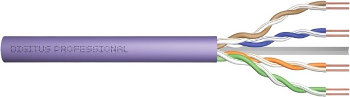 Kabel Digitus UTP Cat 6 100 m Purple (4016032442134) - obraz 1