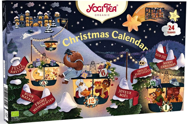 Трав'яний чай Yogi Tea Christmas Advent Calendar 24 шт (4012824723566) - зображення 1