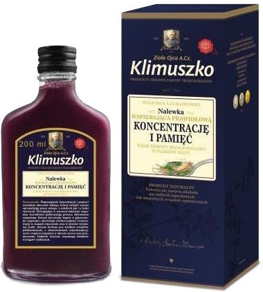 Suplement diety Klimuszko Nalewka Wspierająca Pamięć 200 ml (5900588004863) - obraz 1