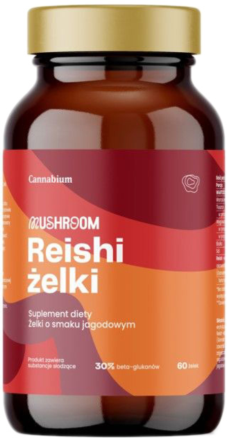 Харчова добавка Cannabium Mushroom Reishi 60 желейок (5903268552548) - зображення 1