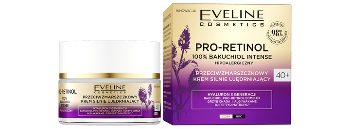 Крем для обличчя Eveline Cosmetics Pro-Retinol проти зморшок з зміцнюючим ефектом 40+ 50 мл (5903416028161) - зображення 1