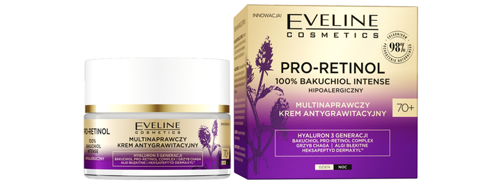 Крем для обличчя Eveline Cosmetics Pro-Retinol багатоцільова антигравітація 70+ 50 мл (5903416025962) - зображення 1