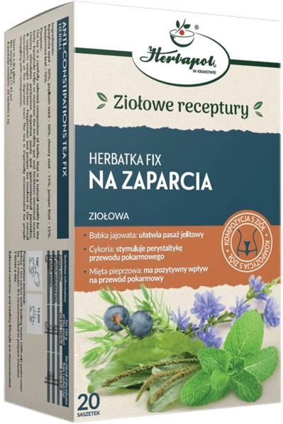 Herbatka ziołowa Herbapol Fix Na Zaparcia 20 szt (5903850018797) - obraz 1