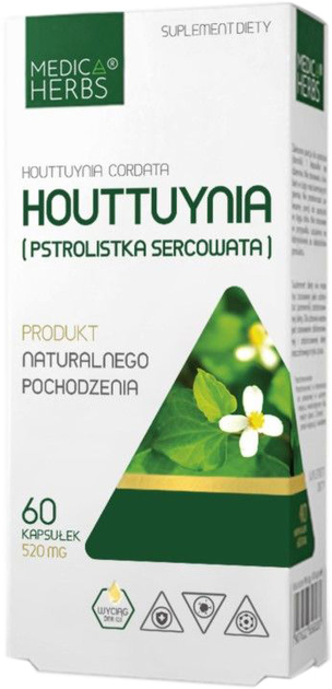 Suplement diety Medica Herbs Houttuynia 60 kapsułek (5903968202101) - obraz 1