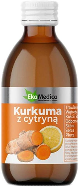Натуральний сік Ekamedica Turmeric with lemon 250 мл (5906874160060) - зображення 1