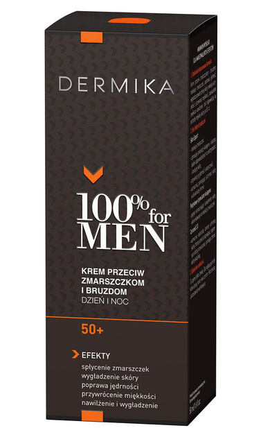 Krem do twarzy Dermika 100% for Men Cream 50+ przeciw zmarszczkom 50 ml (5902046503031) - obraz 1