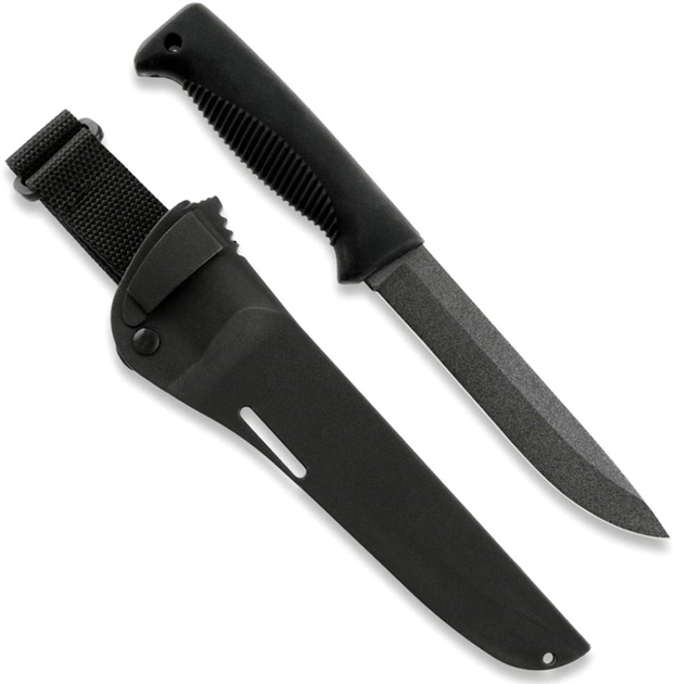 Нож Peltonen M95, покрытие PTFE Teflon, чёрный, черный композитный чехол (FJP002) - изображение 1