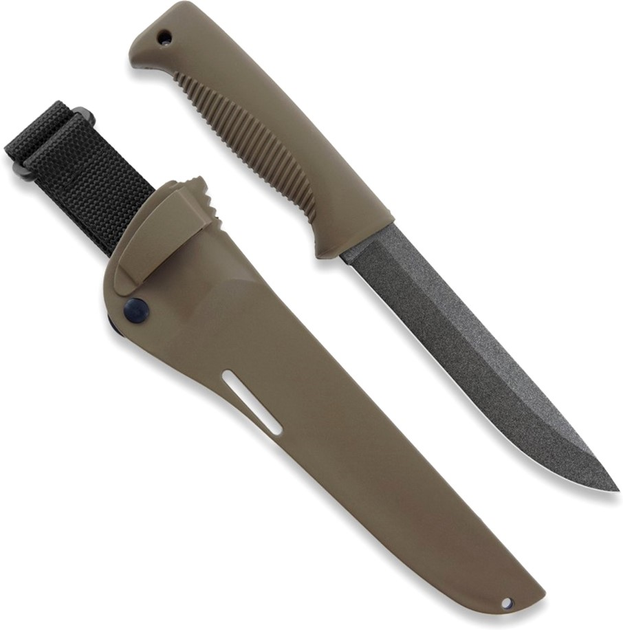 Нож Peltonen M95, покрытие PTFE Teflon, coyote, coyote композитный чехол (FJP120) - изображение 1