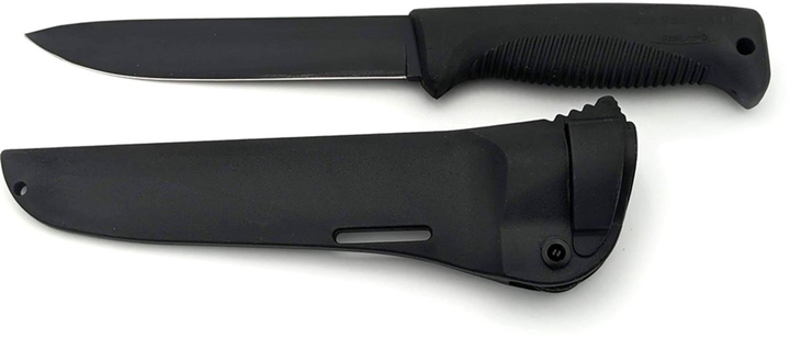 Нож Peltonen M95, покрытие cerakote black, черный, черный композитный чехол (FJP059) - изображение 2