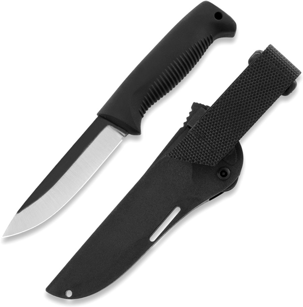 Нож Peltonen M07, без покрытия, чёрный, черный композитный чехол (FJP146) - изображение 2