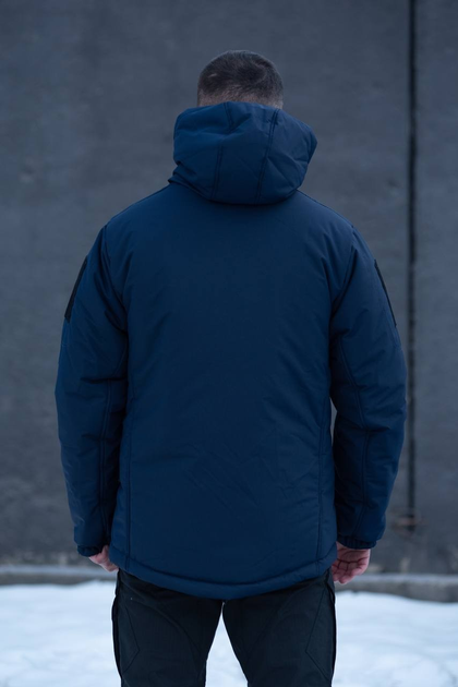Куртка чоловіча зимова ДСНС Thermo-Loft з липучками під шеврони темно-синій XL - зображення 2