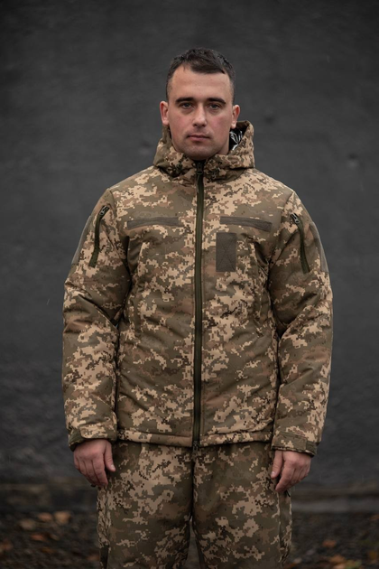 Чоловіча зимова куртка з підкладкою Omni-Heat піксель з липучками під шеврони M - зображення 1