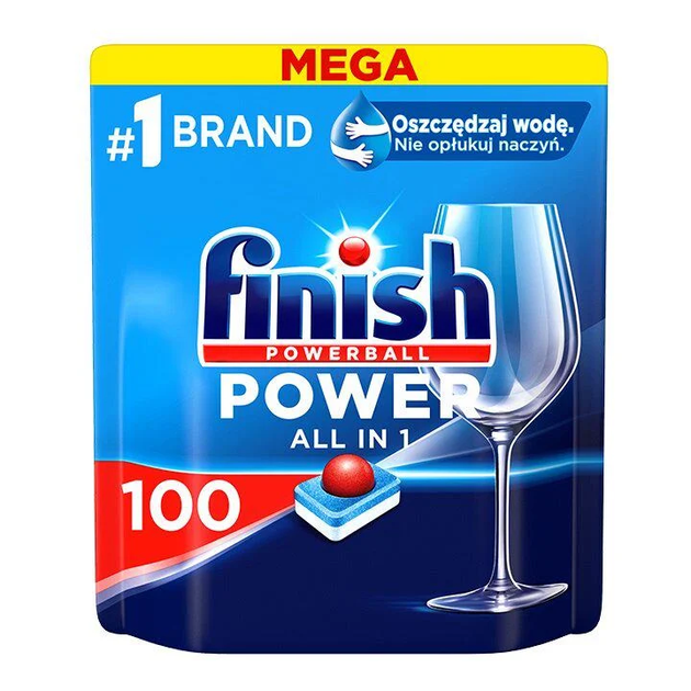 Засіб Finish Powerball all in 1 (100 капсул) для посудомийних машин - зображення 1