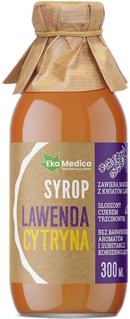 Syrop naturalny Ekamedica Lawenda Cytryną 300 ml (5902709521174) - obraz 1