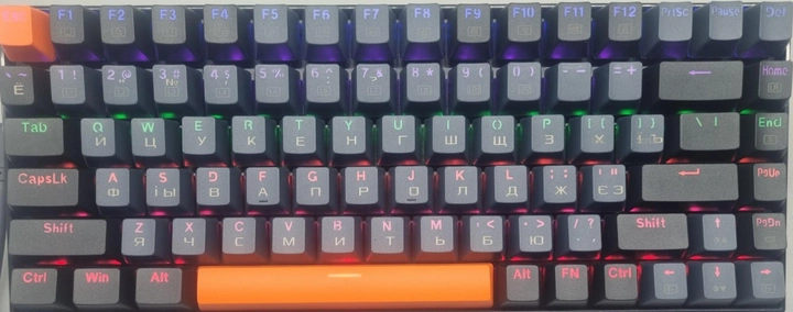 Механічна клавіатура з HOT-SWAP Machenike K500A-TKL 84Key, RED SWITCH, EN/UKR, RGB (K500-84R) - изображение 2