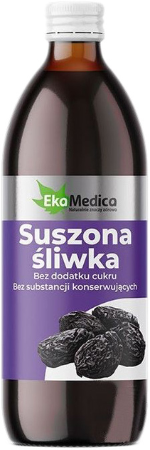 Sok naturalny Ekamedica Suszona Śliwka 500 ml (5906874160053) - obraz 1