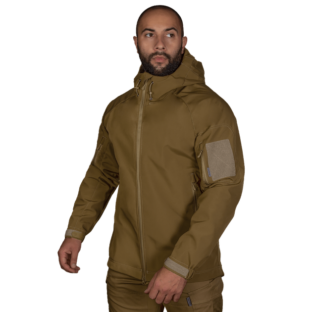 Куртка тактическая демисезонная мужская для силовых структур Stalker SoftShell Койот (7346), XL - изображение 2
