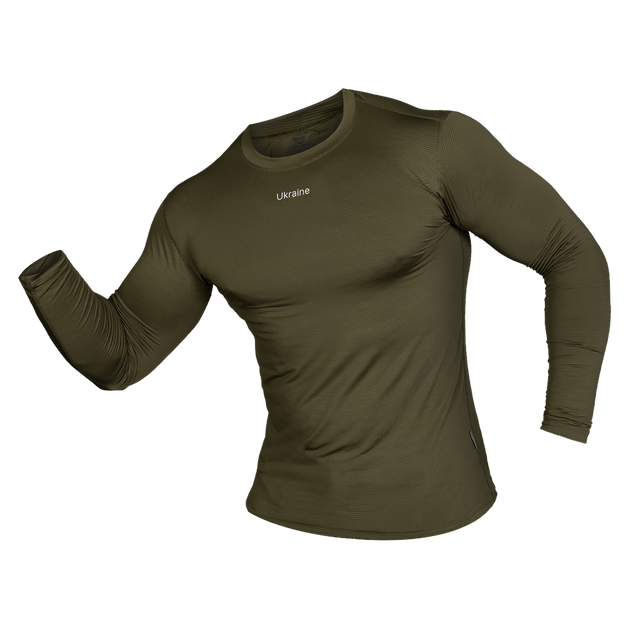 Лонгслив тактический эластичный футболка с длинным рукавом для силовых структур Олива Ukraine 7342 XXL - изображение 1