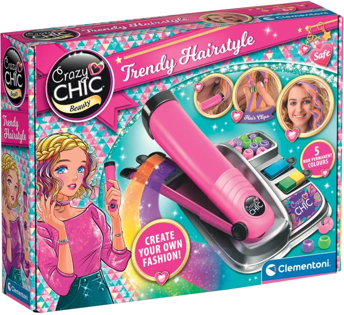 Детский набор для волос Clementoni Crazy Chic Trendy Hairstyle